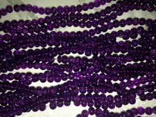 500 CRACKLE CRYSTAL GLASS BEADS 8 MM SOLD BY 5 STRANDS PURPLE COLOR