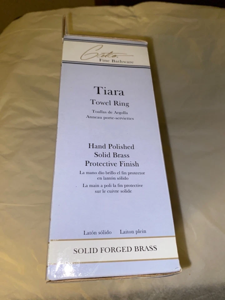 ANILLO TOALLERO LATÓN FORJADO MACIZO TIARA # 4512 Foto 3 de 4