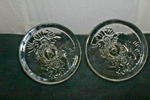 Candle Holders Etched Glass Flower Pattern Taper Candle Holders with Taper - Picture 4 of 6