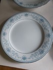 SET OF 4 NORITAKE 'Blue Hill' 8.25" Salad Plates w/Platinum Trim. #2482 — photo 3