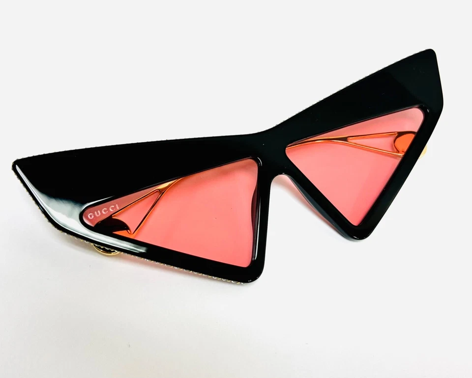 Gafas de sol GUCCI AUTÉNTICAS Hollywood Forever 0430 negras rosa cristal GG0430S 001 Foto 4 de 4