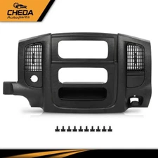 Fit For 02-05 Dodge Ram 1500 2500 Dash Radio Bezel Climate Trim Panel Vent Black