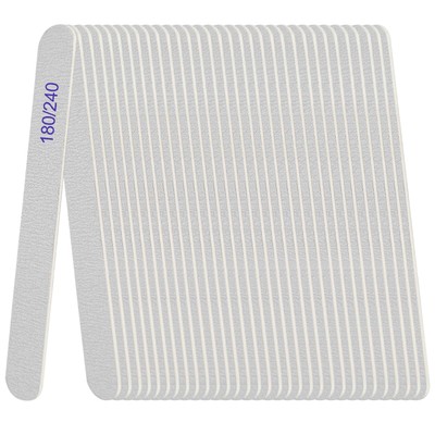 Nail File, Emery Boards for Nails 180/240 Grit Nail Files for Natural Nails W