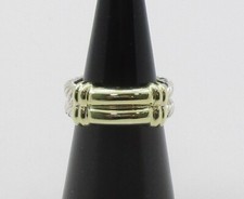 David Yurman Sterling Silver/14K Double Cable Band Ring 5.88 Grams Size 5 6.5 MM