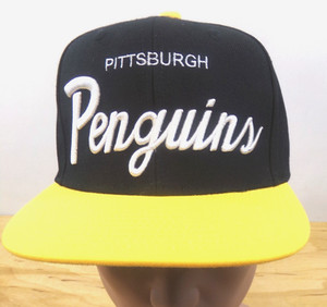 Mitchell & Ness Cap Hat NHL Pittsburgh Penguins Snap Back Black/Yellow
