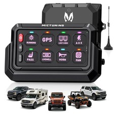 8-Gang Wireless RGB Switch Panel, 165ft Remote