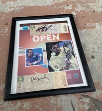 BNP Paribas Open Ticket Stub Autograph Poster Jo-Wilfried TSONGA Radek Stépánek 