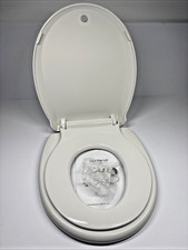 Toilet Seat with Built-In Toddler Potty Training Seat, 2 in 1 soft Close white