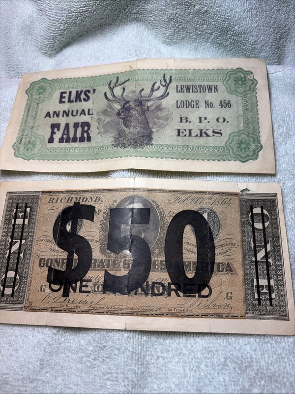 B.P.O.ELKS Lodge No. 456 Lewistown Elks’ Annual Fair Scrip $50. Ea. Fair Money