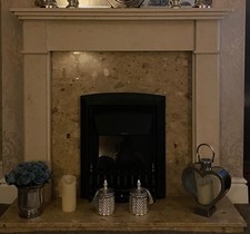 Stone / Marble Victorian Style Fireplace Surround With Electric Fire