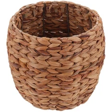 Woven Hyacinth Storage Basket Decorative Sundries Organizer for Home Supplies...