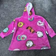 Primark Cares Kids Oversized Hoodie Blanket XXS-XS 104-116cm Pink Donut Animal