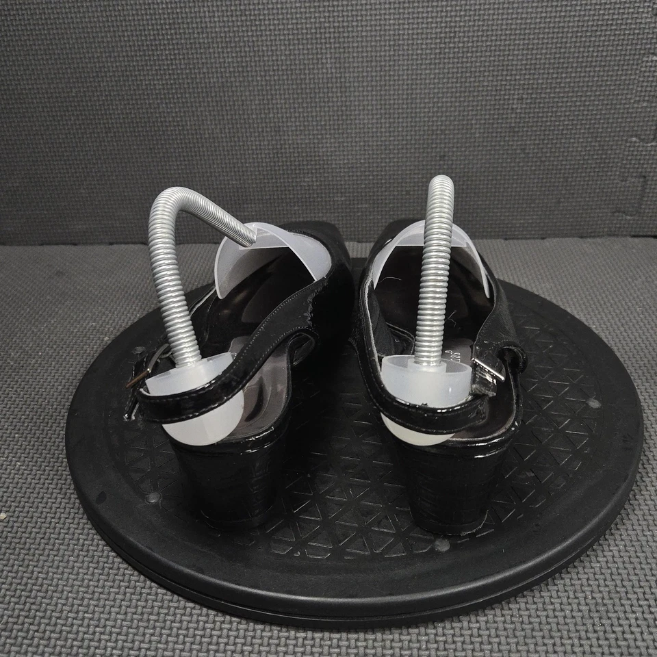 Zapatos Pierre Dumas para mujer talla 11 negros con cordones tacón bajo bloque cocodrilo en relieve Foto 4 de 4