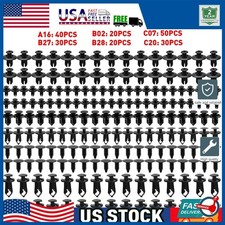 190pcs Universal Car Fastener Body Plastic Clips Rivets Fender Panel Retainer US