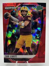Sam Leavitt 2025 Panini Prizm Draft Picks Red Ice Prizm Rated Prospect Sundevils
