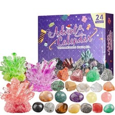 Crystal Rock Edelstein Adventskalender 2025 - 24 Verschiedene Heilsteine & Kristalle
