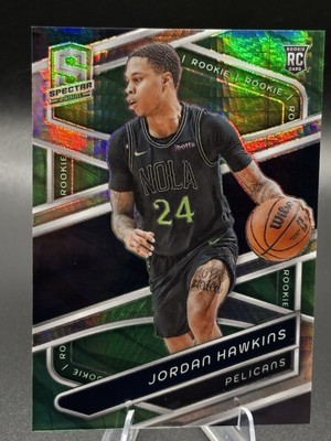 2023 Spectra Rookies Jordan Hawkins #143 International Green Prizm /75