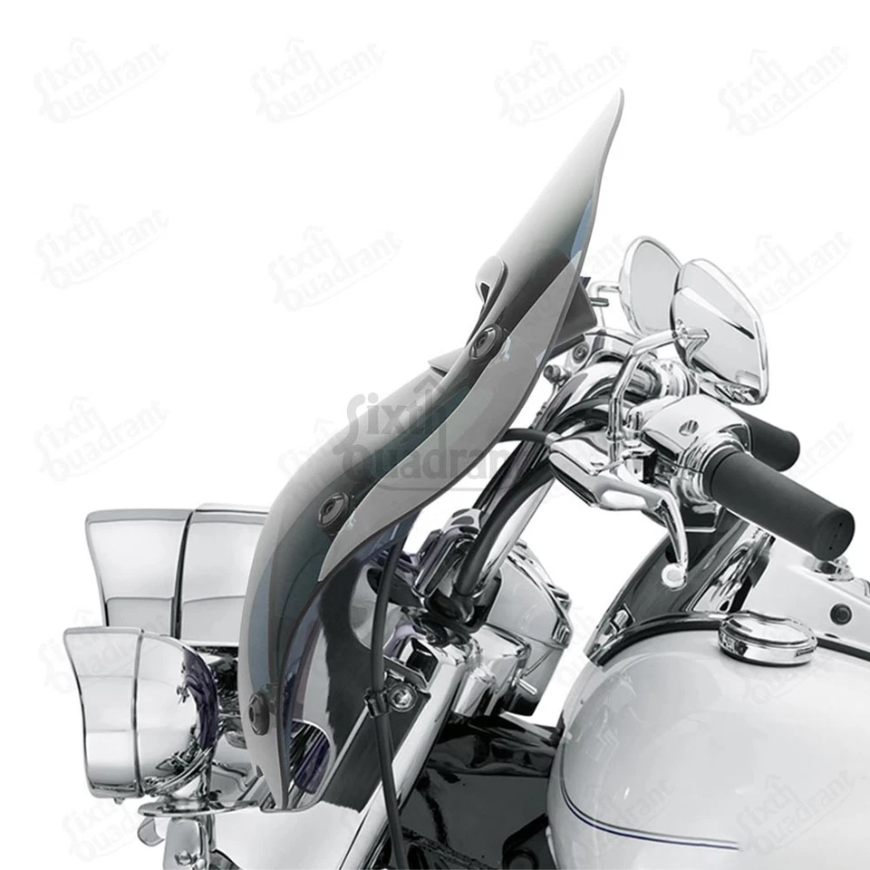 For Harley Road King FLHR 1994-2024 2025 Wind Splitter Vented Windshield Smoke - Image 4 of 4