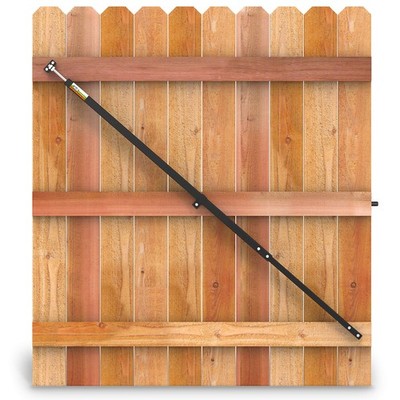8' Telescopic Gate Brace - Wood Privacy Fence Anti Sag Kit - USA Made Brace (...