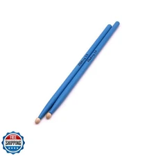 WANDIC 5A Drum Sticks, 1 Pair Blue Classic Lightweight Maple Wood