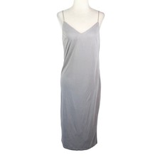 Topshop Grey Spaghetti Strap Midi Slip Dress 6 NWT