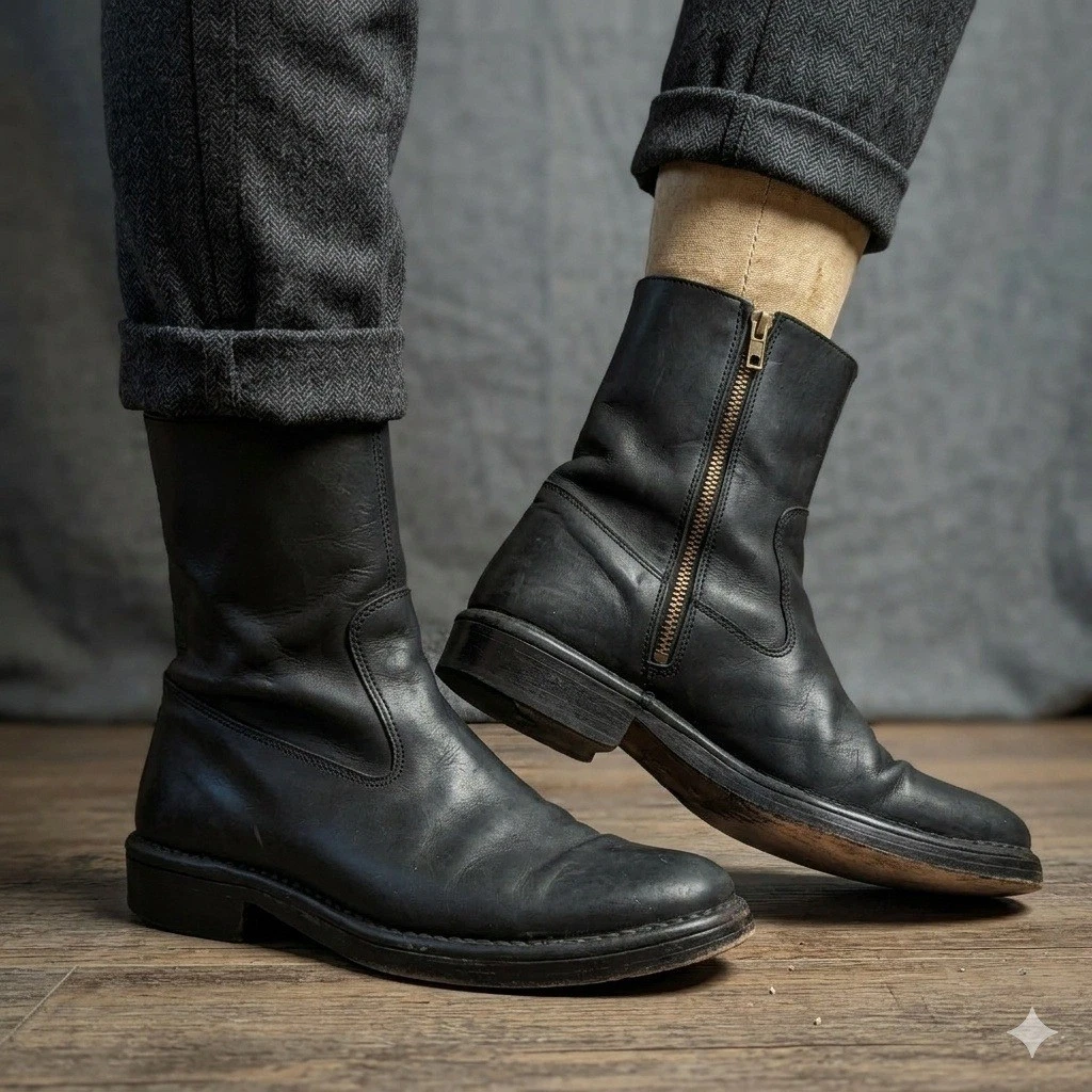 John Varvatos Black Biker Boots for Men | eBay display picture 3