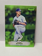 2025 Stadium Club #12 Shane Bieber Lime Green Foil