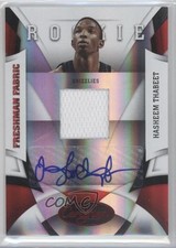 2009 Certified Freshman Fabric Signatures Mirror Red Hasheem Thabeet Auto 0q0