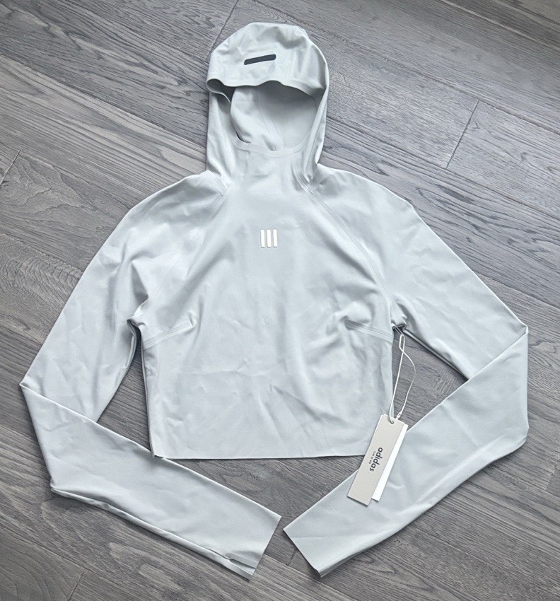 ADIDAS X FEAR OF GOD | Athletics Base Layer Crop Scuba Hoody in Sesame Sz Medium thumbnail 2