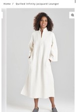 Natori Pink QUILTED COTTON Polyester Caftan Robe Lounge Wear Belted SZ S