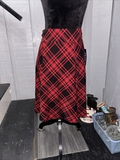 New With Tags Chaps Plaid A-Line Skirt Size XL