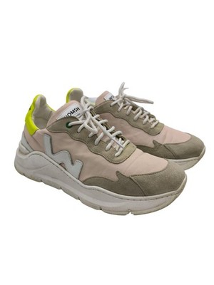 WOMSH Schnürsneaker Damen Sneaker Gr. DE 40 khaki-creme Casual-Look