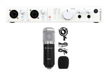 Arturia Minifuse 4 White 4x4 USB MIDI Audio Interface+Recording Microphone
