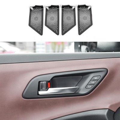 Car For Toyota Crown 23-2025 Black steel Inner Door Bowl Horn Speaker Cover Trim
