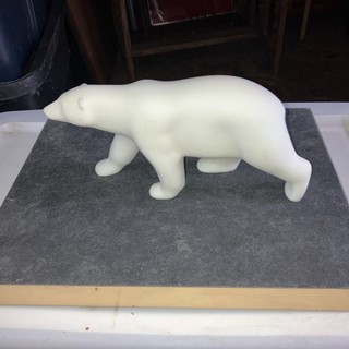 Used Polar Bear In Stride" Animal Figure Art Deco Sculpture