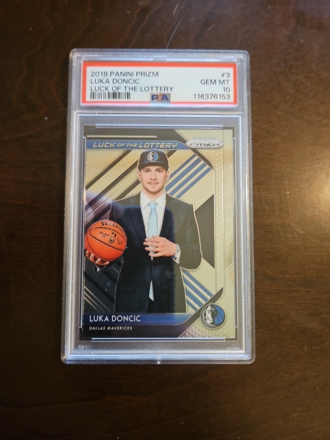 2018 Panini Prizm Luka Doncic #3 Luck Lottery RC PSA-10 Mavericks Lakers 🔥🔥🔥 view 3