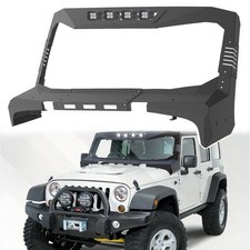 For 2007-2018 Jeep Wrangler Jk Jku Windshield Frame Cover Max Roof W Led Lights