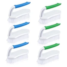  Pcs Scrub Brush for Cleaning with Handle Comfortable to Grip 6 Blue, Green