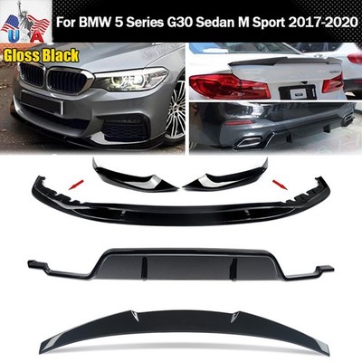 For BMW 5 Series G30 M Sport 2017 2018-2020 Front Splitter Rear Diffuser Spoiler