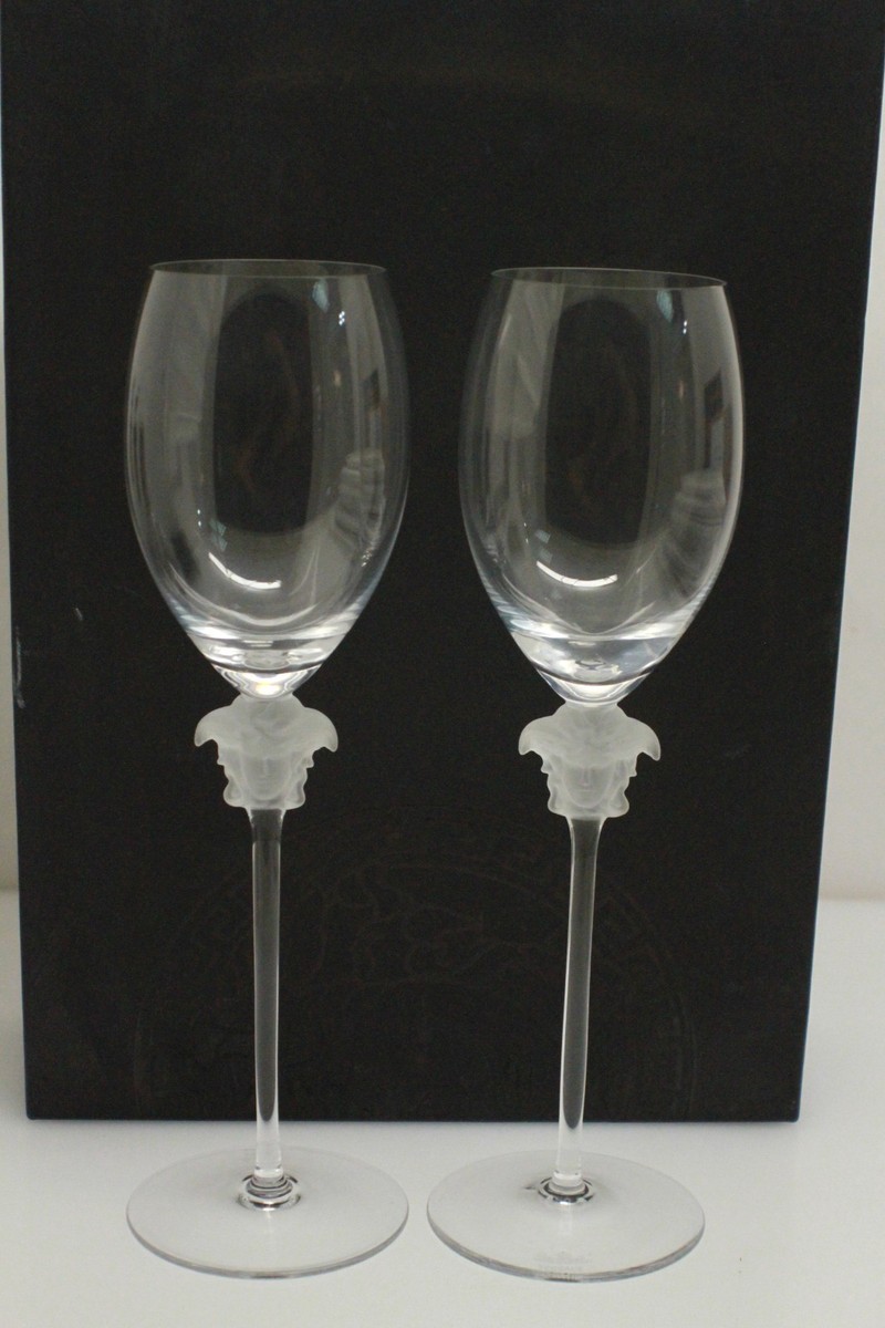 Rosenthal Versace Medusa set of 2 wine glass | eBay