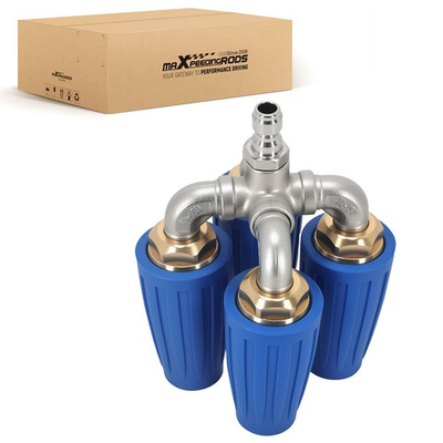 #ad #ad 360° Rotating Pressure Washer Four Turbo Nozzle 1 4quot; Quick Connector Stainless $33.90