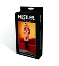 Hustler Lingerie Black Thigh High Leg Warmer One Size New in Box