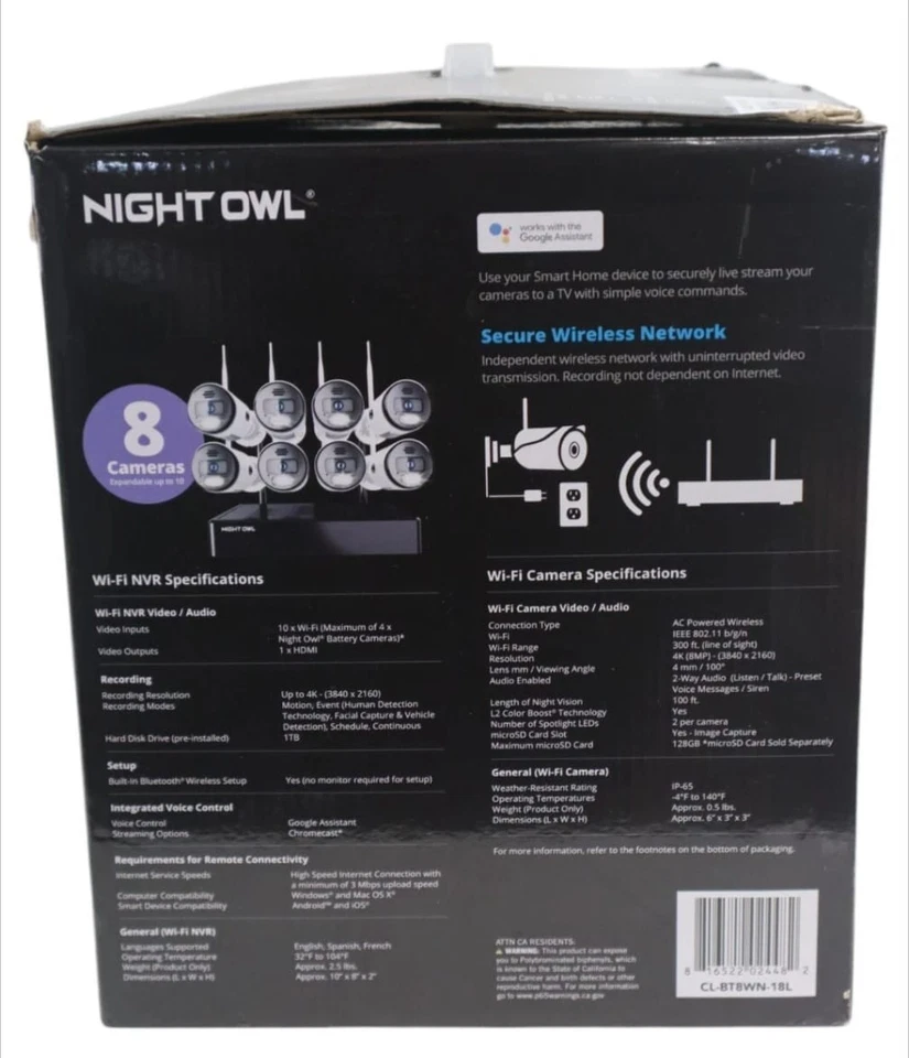 Night Owl 4K HD Wi-Fi Security System w/ 8 Spotlight Cameras & 1TB Hard Drive - Image 4 of 4