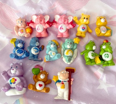 Vintage Care Bears Mini Figures Lot of 14 Kenner 1983