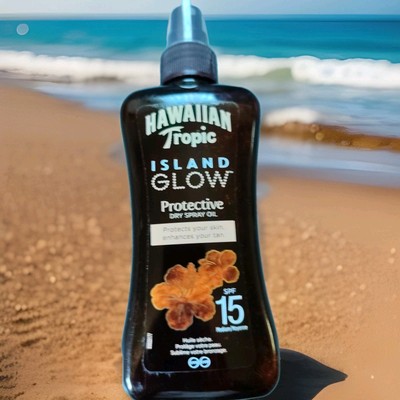 Hawaiian Tropic Island Glow Protective Dry Spray Oil SPF15 200ml 