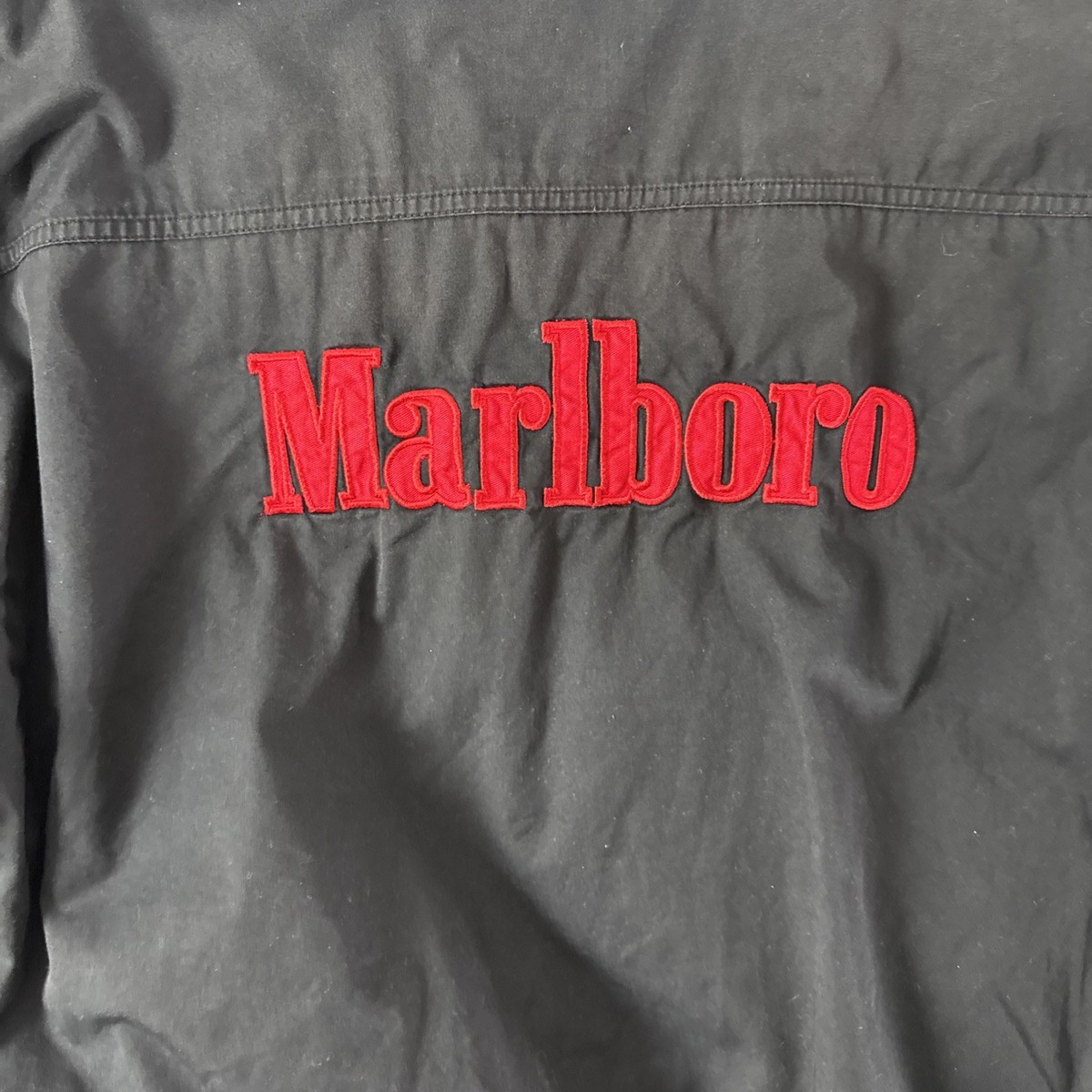 【90‘s】Marlboro Reversible Cotton Jacket 1990s Reversible Marlboro Bomber Free Shipping - The Vintage Twin