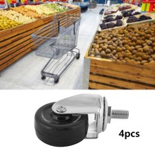 A4pcs 2 Inch Caster Smooth Rolling Wheels For Trolley Furniture