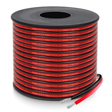 20 Gauge 2 Conductor PVC Tinned Copper Electrical Wires, Red, Black