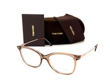 Tom Ford FT5510 045 Transparent Brown / Clear Lens 52mm Eyeglasses TF5510