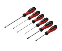 6 Tlg Schraubendreher Set Kreuz Schlitz CR-V Magnetisch Werkzeug Neu